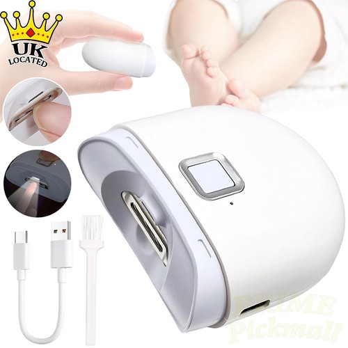 Electric nail clipper with - nail, led
